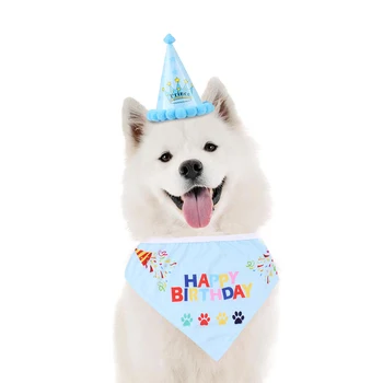 

2Pcs/set New Dog Birthday Hat Pet Birthday Party hat Animal Design Headwear Cap Dog First Birthday Pets Accessories