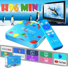 h96 mini Android 9.0 Tv-Box Smart-Set 4G Youtube Wifi Bluetooth 6K 128G TV BOX 6K Youtube Google Assistant 3D Video TV Wifi