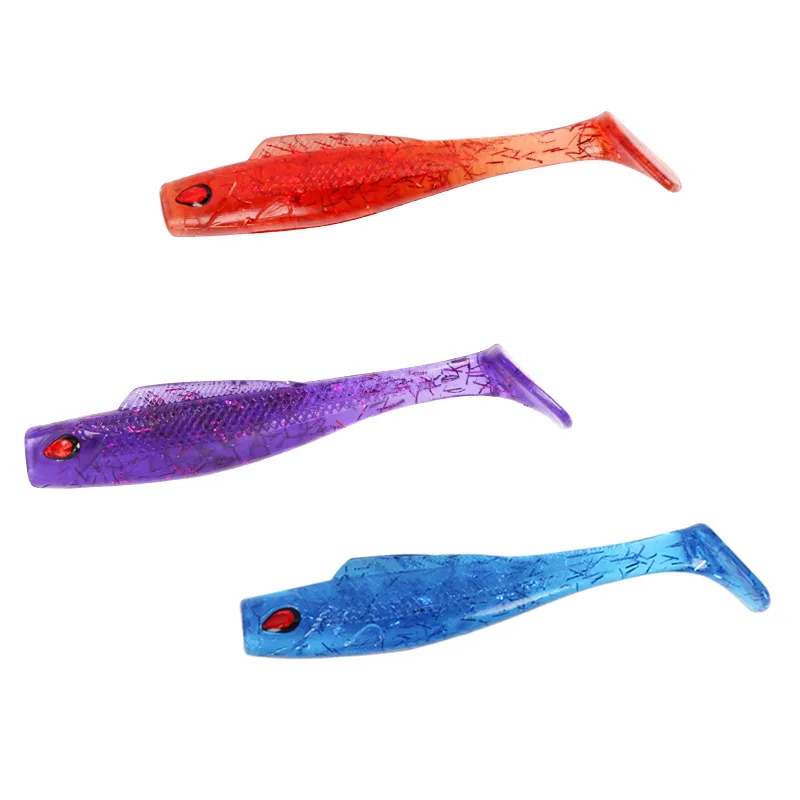 Trulinoya рукава Кривошип свинцовая головка Dezhou City Fishing Group Bait 8cm4. 8gt Мягкая наживка для рыбы T-Мягкая приманка с хвостом, квази