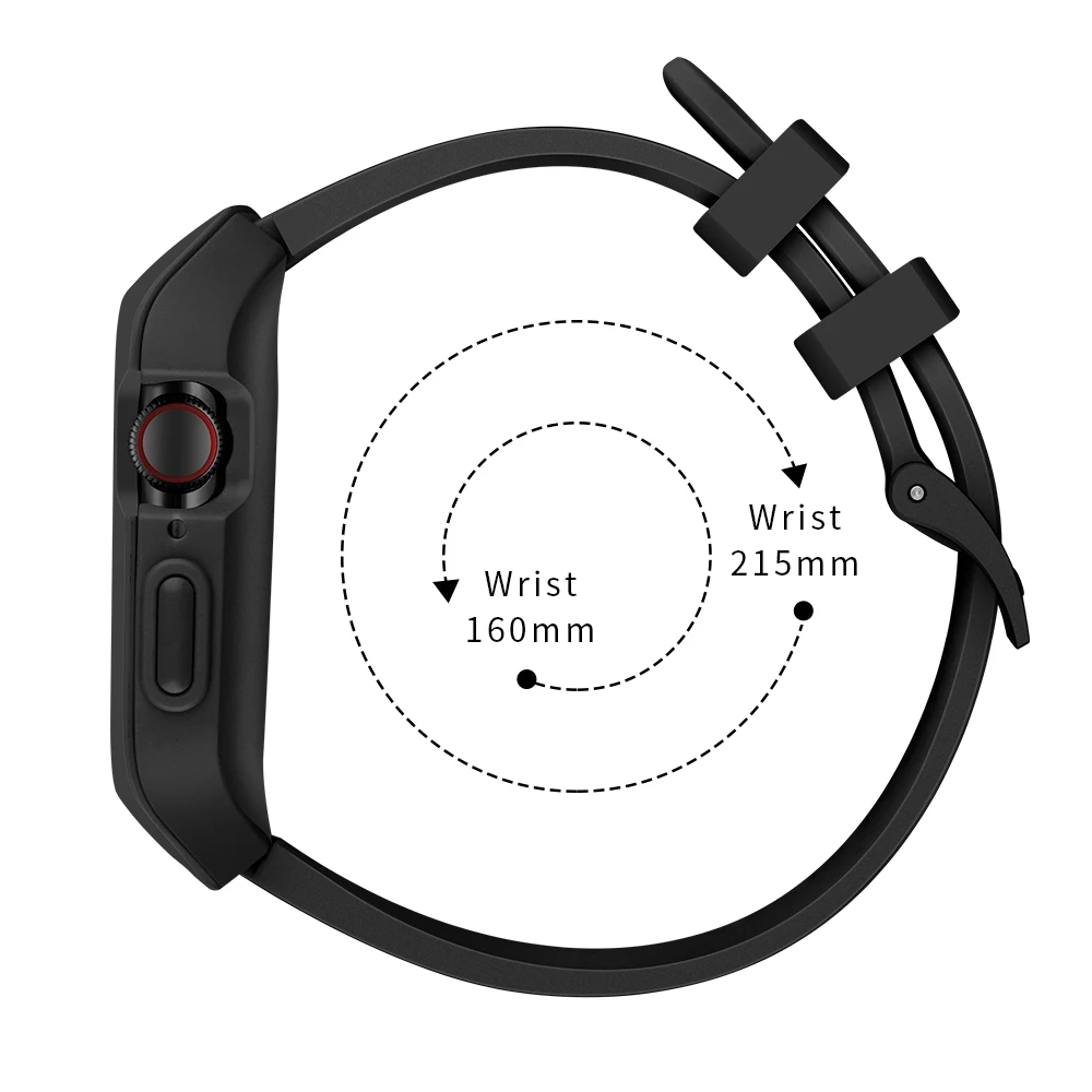 Силиконовый защитный чехол с защитой от падения, дышащая повязка для apple watch, ремешок 44 мм, ремешок для браслета iwatch series 5 4