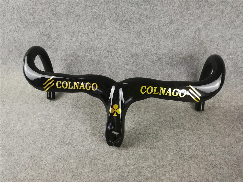 Черный глянцевый углеродный дорожный каркас Colnago Concept T1000 с золотым логотипом +