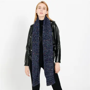 

Autumn and Winter European and American Street Style Fashion Simple Pure Cashmere-like Travel Travel Warm Scarf Shawl Women