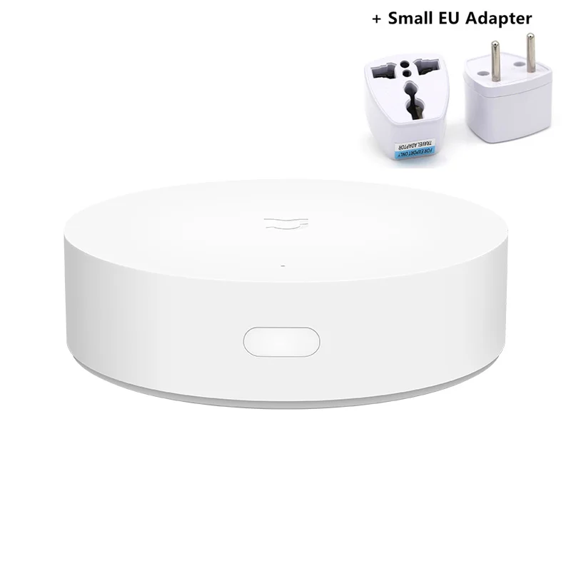 Add EU Adapter Mijia многомодовый умный шлюз ZigBee wifi Bluetooth сетчатый концентратор голосовой пульт дистанционного управления для Xiaomi умный дом приложение Mihome/Apple Homekit - Цвет: Add EU Adapter