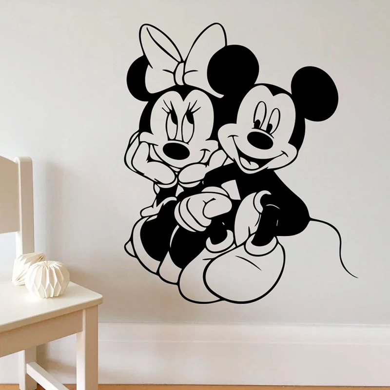 Disney Cartoon Mickey Mouse Wall Sticker For kids Room Decoration Stickers Vinyl Home Decor Wall Decals Removable Art Wallpaper