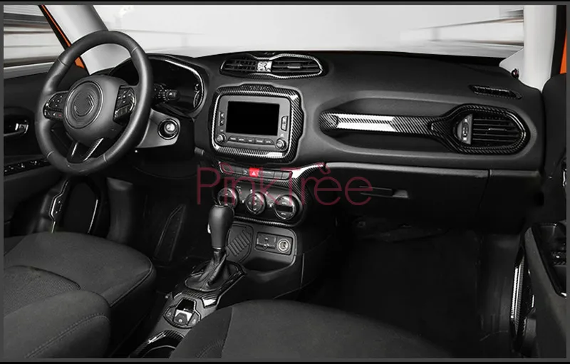 Для Jeep Renegade интерьер руль U Форма накладка из углеродного волокна Цвет внедорожник Средства для укладки волос