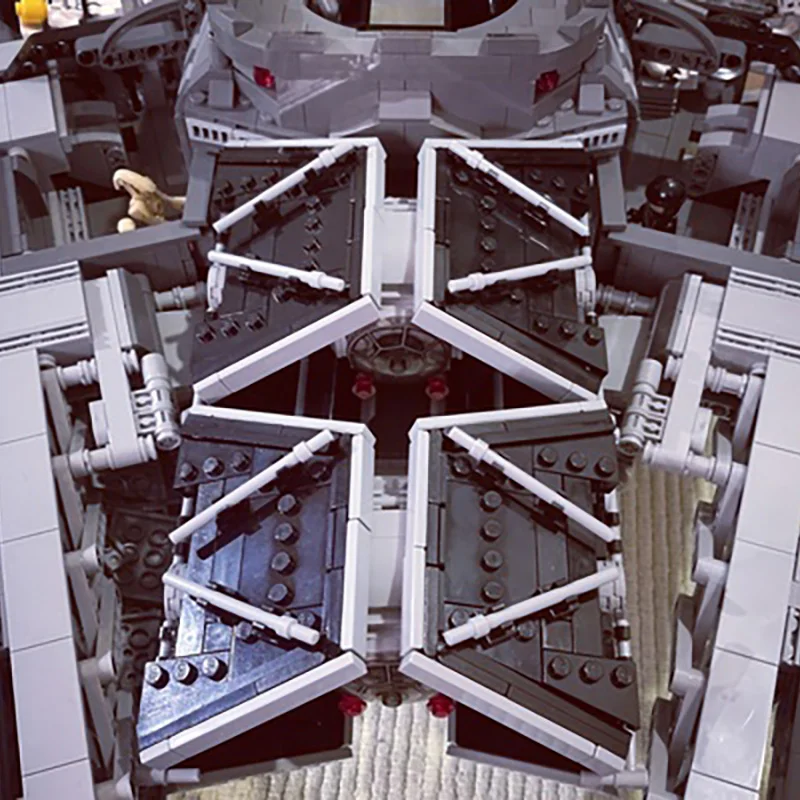 MOC-9018 имперский Звездный Разрушитель среднего размера ISD с полным интерьером 15310 шт Звездные войны модель строительные блоки игрушки