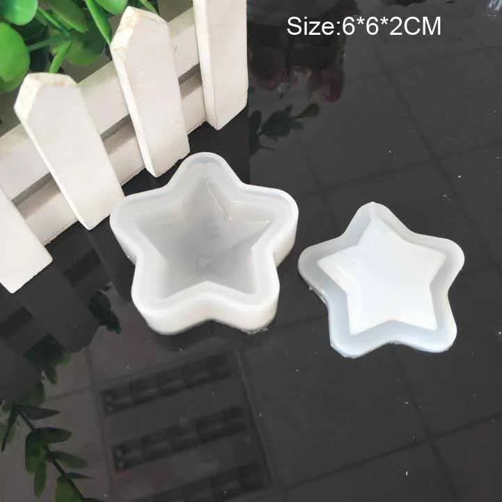 Star Инъекции воды полые силиконовые ювелирные изделия формы DIY ремесло ракушки сердце круглая звезда ручной работы серьги брелок формы ювелирные изделия инструменты - Цвет: Star