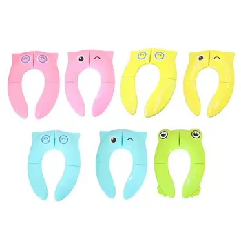 

Baby PP Toilet Training Travel Folding Potty Seat Toddler Portable Toilet Cushion Chair Pad New Soild Color Toilet Training