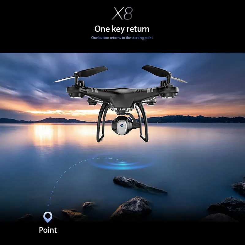 X8 профессиональная ESC камера Дрон 720P wifi HD FPV Дрон на ру воздушный Квадрокоптер вертолет селфи игрушки малыш долгий срок службы батареи