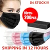 10/50/100/200PCS Disposable Mask Earloop Pink Bule Black White Mouth Masks 3 Layers Meltblown Non-Woven Breathable Face Mask 1