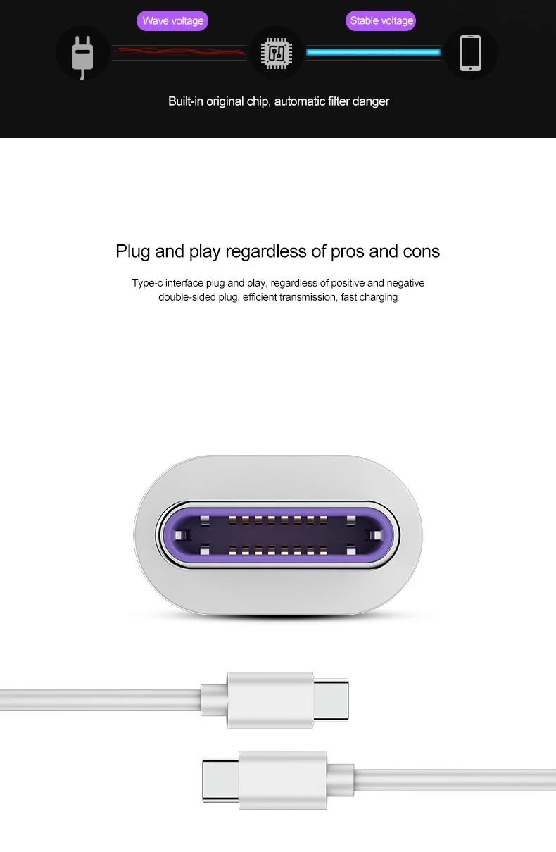 Кабель usb type-C 0,5 m/1 m/2 m/3 m, 5А, быстрая зарядка, кабель type-C для мобильного телефона, быстрое зарядное устройство для huawei Honor V10 P20 P30 mate 30 Pro