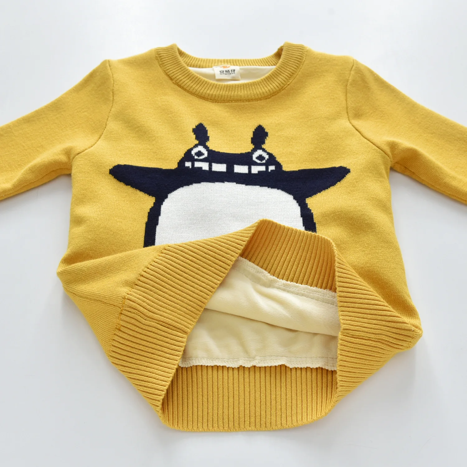 

BOY'S Crew Neck Pullover Sweater 2018 Autumn And Winter New Style Totoro Children Brushed And Thick Sweater