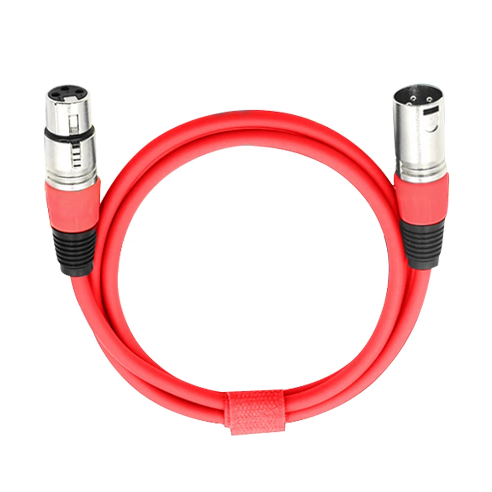 Red 1m Микрофонный кабель Mic Lead 3 Pin типа «папа» к женскому Вилки XLR Сделано в Китае патч аудио кабель EDF88 - Цвет: Red 1m