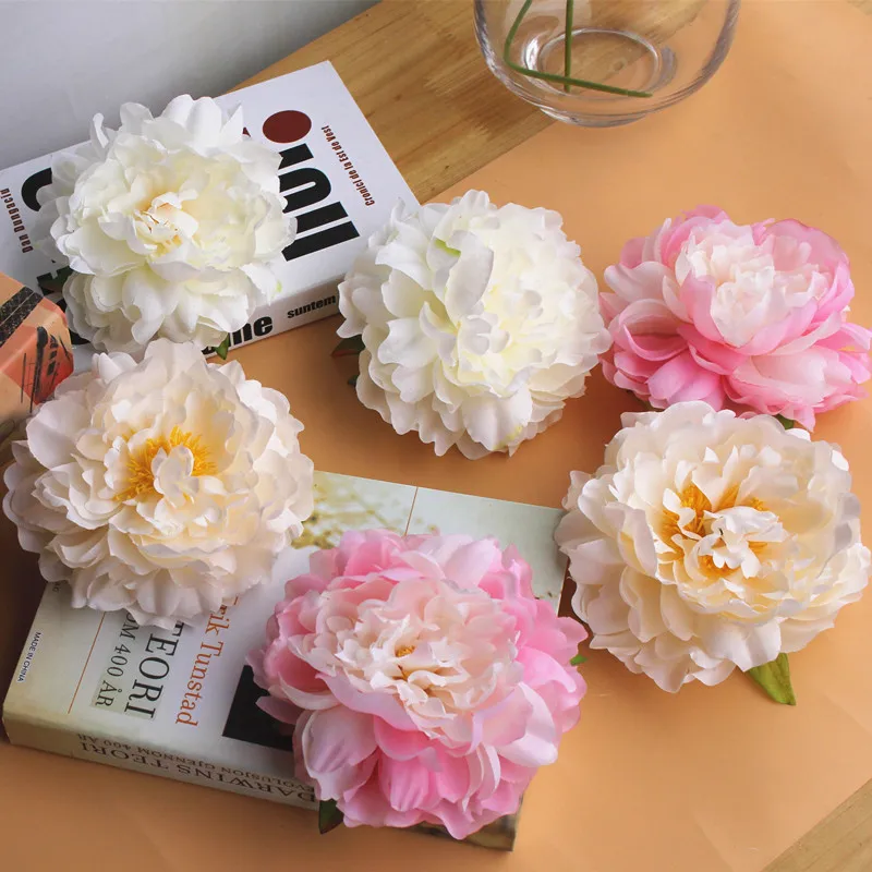 

15CM Artificial Peony Flower Head Wedding Party Christmas Decoration DIY Silk Flower Wall Background Decor Accessories Flowers