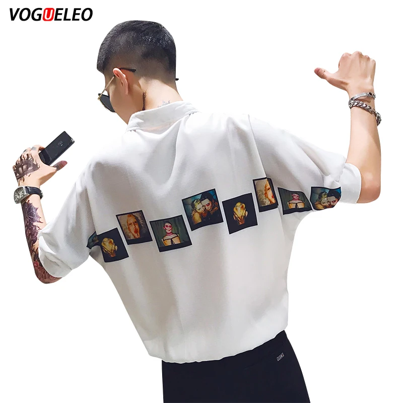 VOGUELEO 2019 новый стиль Shadow рубашка охотника Повседневная Свободная мужская одежда с