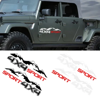 

2Pcs DIY Graphic 4X4 Mountain Car Stickers Body Decor Decal Vinyl Waterproof Fit For Off Road Truck SUV Pickup