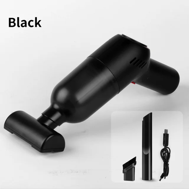Car Vacuum Cleaner Handheld Portable Wireless Electric Vacuum Cleaner 8000Pa Strong Suction Car Household Dual-Use Mini Cleaner Black