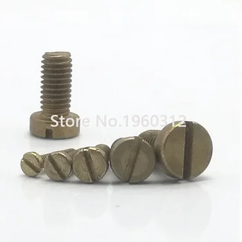 

100Pcs/Lot M2 M2.5 M3*L DIN84 Brass Slotted Cheese Head Screw Brass Screw Brass Bolt
