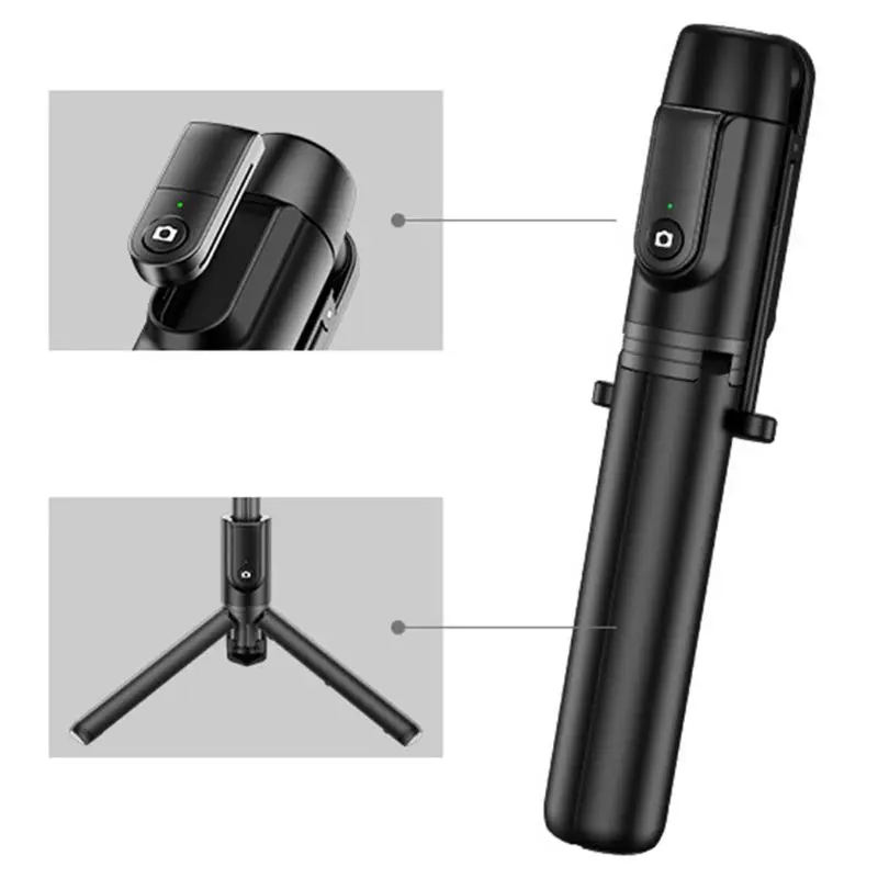 2 в 1 селфи палка штатив беспроводной Bluetooth ручной выдвижной подставка для телефона