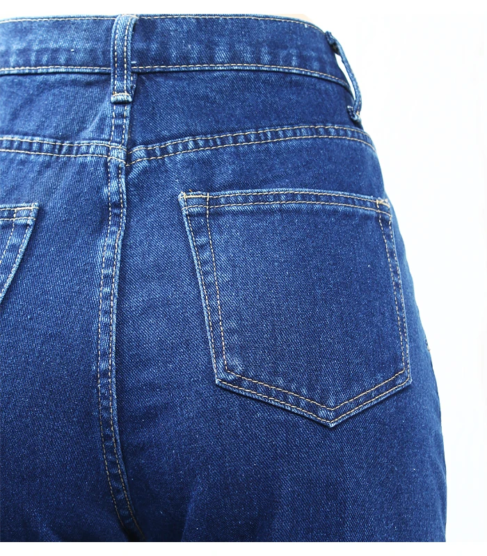 1886 Youaxon 100% Cotton Vintage High Waist Mom Jeans Women`s Blue Black Denim Pants Boyfriend Jean Femme For Women Jeans