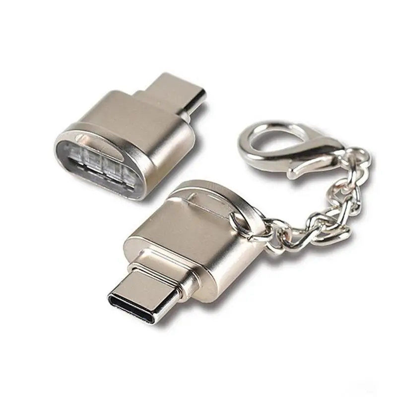 Серебряный портативный Usb 3,1 C кард-ридер Usb-c Tf Micro Sd адаптер типа OTG-c кард-ридер для samsung