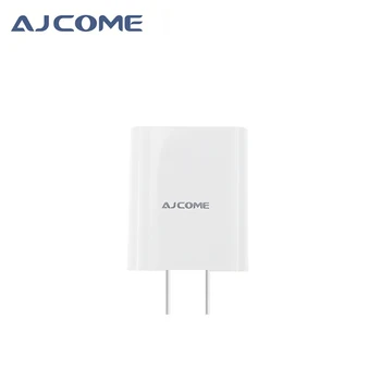 

AJCOME USB Super Charger 3.0 Fast Charging Travel US Plug Adapter Portable Wall Charger Mobile Phone Cable for iphone Samsung Xi