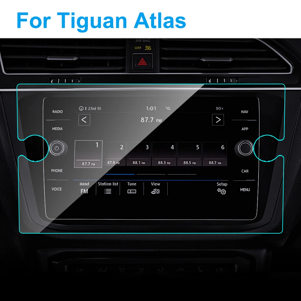 8 дюймов Автомобильный gps навигатор экран протектор для Volkswagen VW Tiguan Atlas закаленное стекло lcd сенсорный дисплей защитная пленка