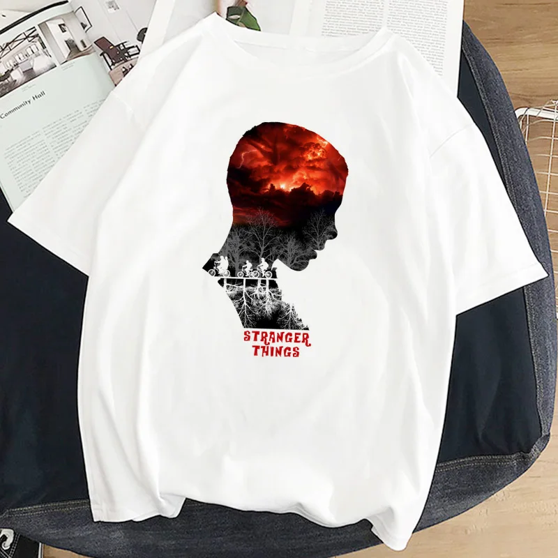 2580 STRANRER THINGS Printing новая футболка Женская Повседневная Harajuku топы Летняя женская футболка с коротким рукавом женская футболка одежда - Цвет: 2580