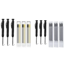 

Solid Carpenter Pencils with 18 Refills,Woodworking Tools Solid Deep Hole Pen Marking Tool for Woodworking Architect
