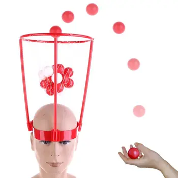 

Headband Hoop Ball Toy Catching Basketball Kid Game Head Strap with 20 Balls