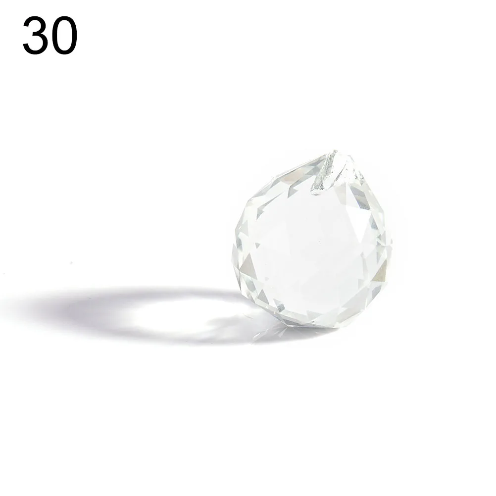 30mm Ясно, 20 Вт, 30 Вт, 40 мм Хрустальный шар Призма граненый Стекло хрустальные люстры Запчасти подвесной светильник мяч в стиле «Ловца снов» домашний декор - Цвет: 30mm