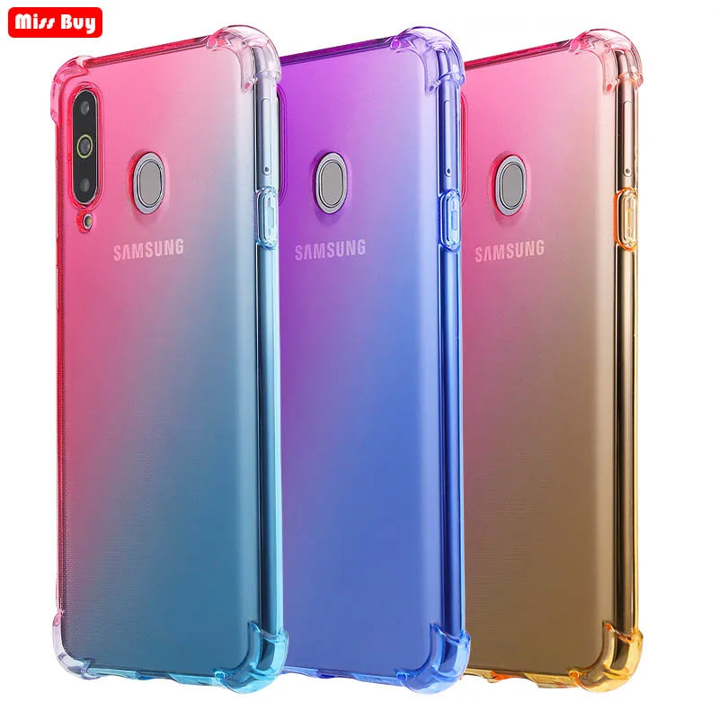 Ультратонкий двойной цветной градиентный чехол для Samsung galaxy A6S A8S A9S A10 A20 A30 A40 A50 A60