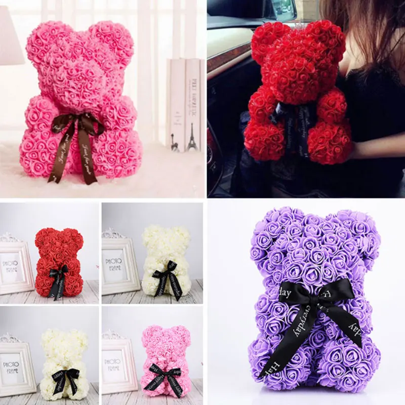 

Artificial Rose PE Decorations Love Toy Bear Dolls Lovely Girlfriend Valentine'S Day Romantic Birthday Wedding Simulated
