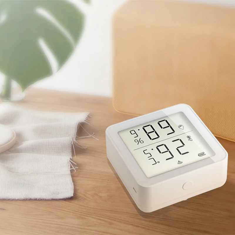 Sensor de humedad y temperatura WIFI para hogar inteligente Tuya, conexión inteligente para interiores, temperatura y humedad, compatible con Alexa y Google