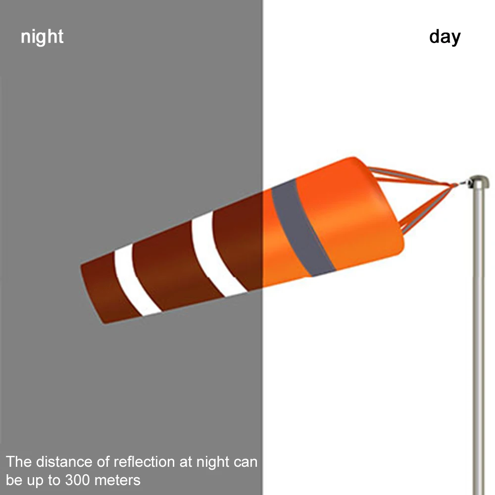 Reflective Windsock Weathervane 80/100/150CM Outdoor Scratchproof Windproof Fluorescent wind sock weather vane