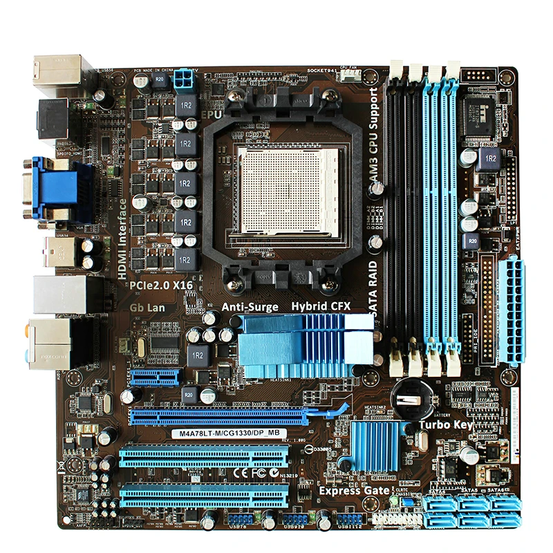 

For ASUS M4A78LT-M CG1330 desktop AMD 760G AM3 DDR3 U-ATX 100% tested intact