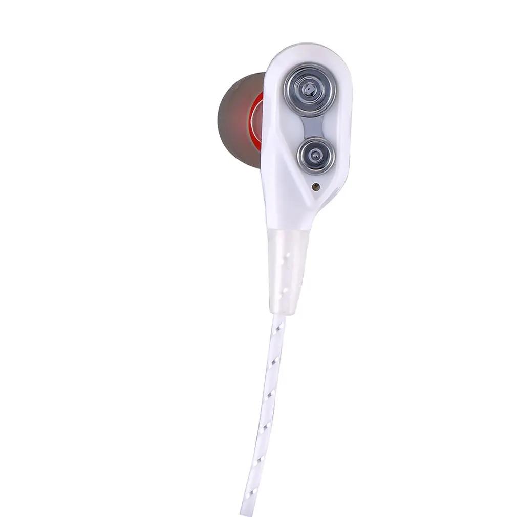 Double speaker Проводные наушники с высоким басом, двойной привод, стерео наушники-вкладыши с микрофоном, компьютерные наушники для сотового телефона(один динамик - Цвет: Double speaker