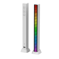 Bande lumineuse RGB à 32 LED, contrôle du son et de la musique, lampe à capteur de rythme, rétro éclairage nocturne pour Bar, voiture, lampe d'ambiance, décoration de la maison 