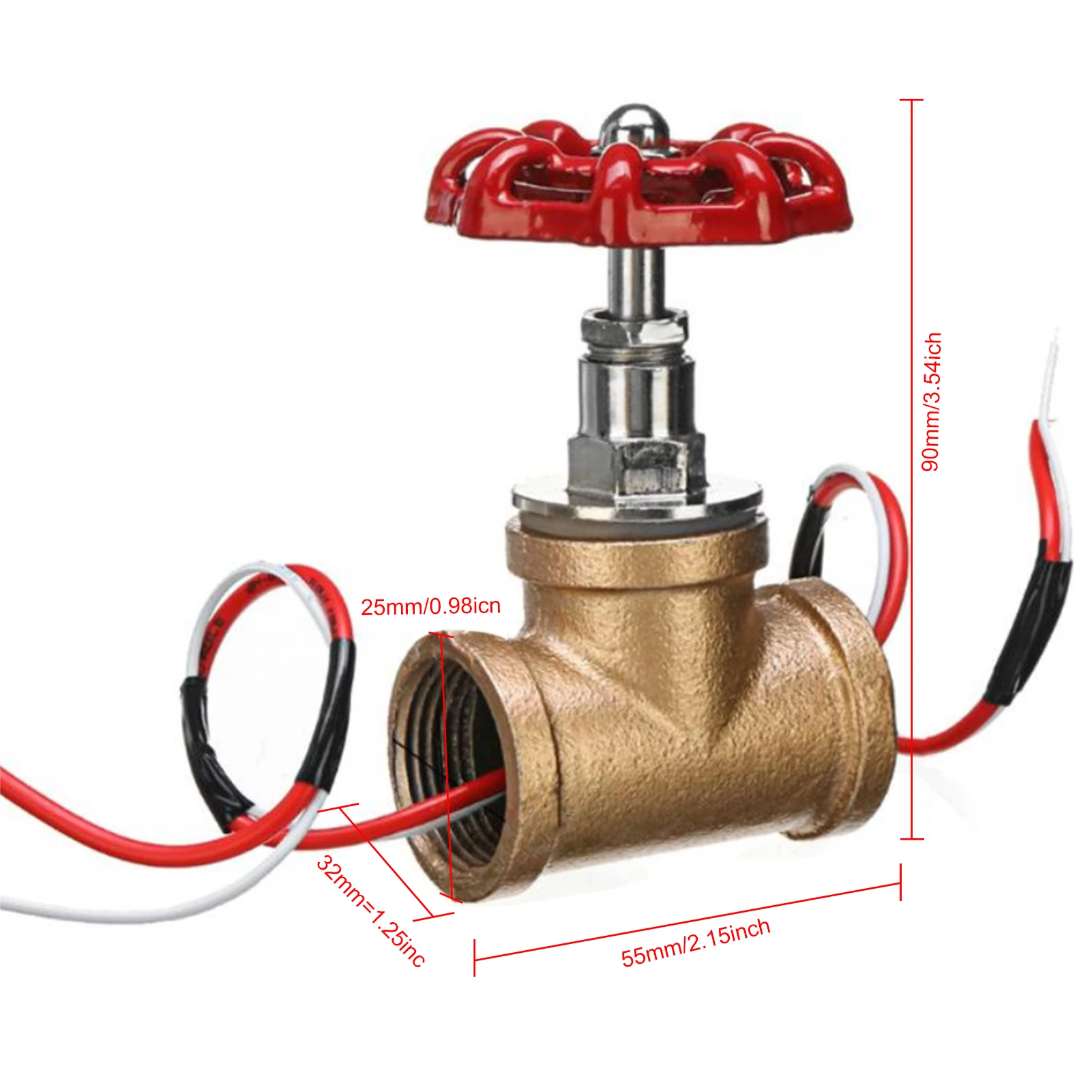 3/4 Inch Valve Light Switch with Wire for Water Pipe Lamps Loft Style Iron Valve Vintage Lamp