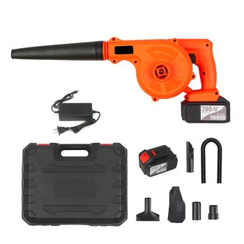 Cordless Leaf Blower 21V 4.0A Lithium 2 in1 Sweeper and Vacuum Electric Air Blower Computer Cleaner Garden Kit with Suction Hose 1