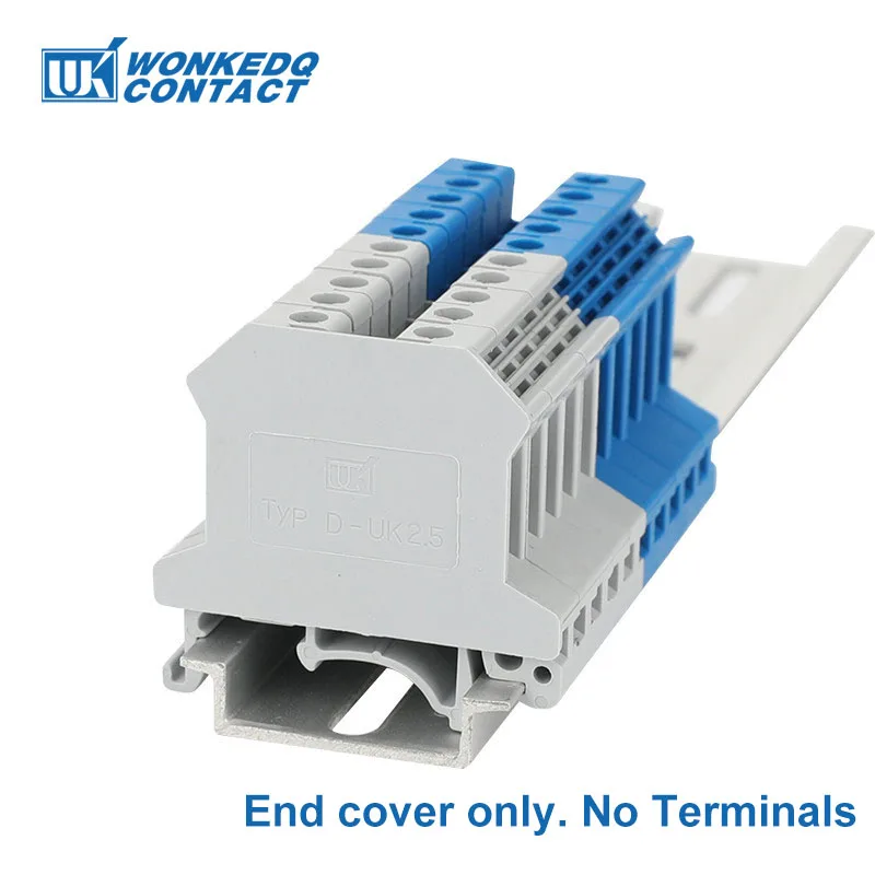 End Cove Enclosurer 10Pcs For UK Series Din Rail Terminal Block Universal Wire Electrical Connectors Accessories
