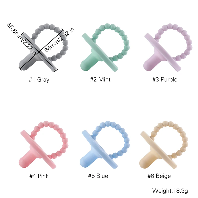 Baby Pacifier Clip Food Grade Silicone Teether Pacifier 1pc Nipple Holder Baby Feeding Safe Eco-friendly Cartoon Dummy Clips