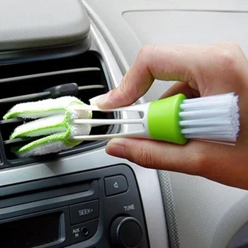 

Portable Dustproof Multifunction Double End Accessories Green Keyboard Household Window Cleaning Tool Interior Car Vent Brush