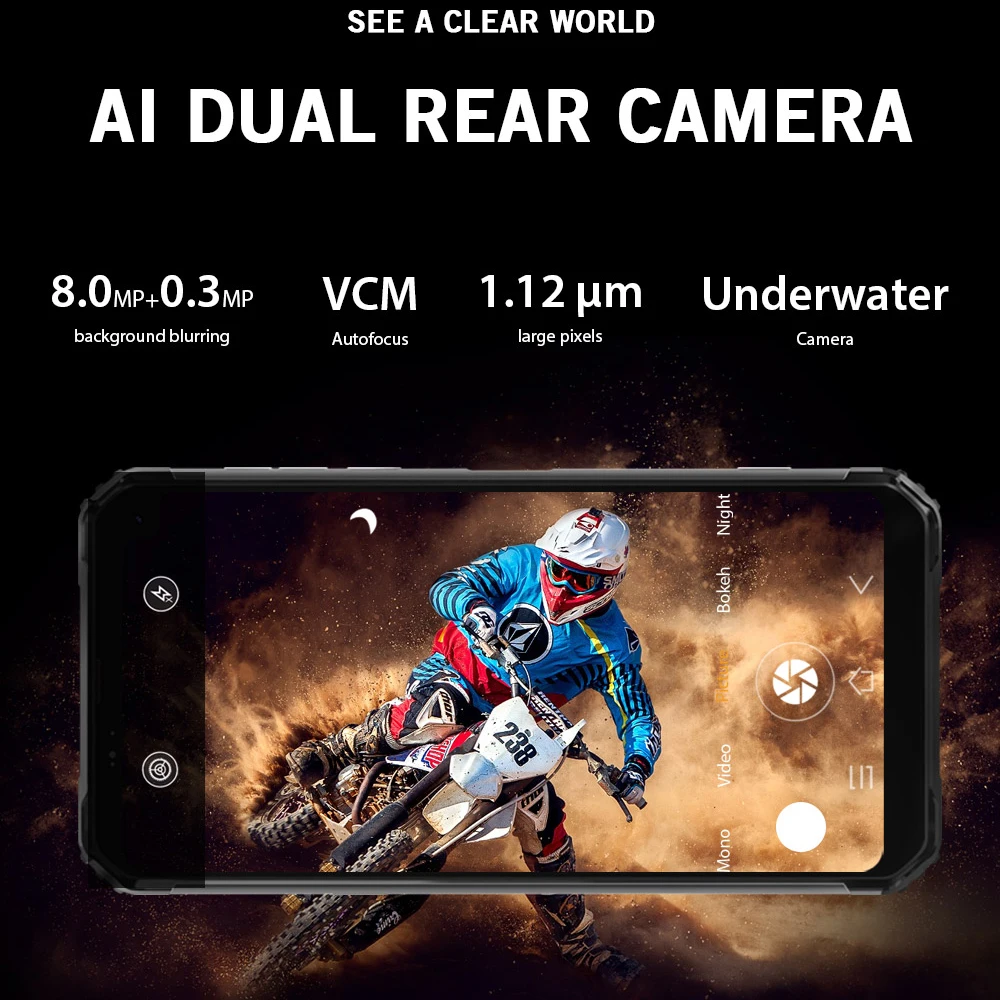 Смартфон Blackview BV6100 защищенный IP68 и IP69K Android 9 0 NFC экран 6 88 дюйма 5580 мАч|Смартфоны| |