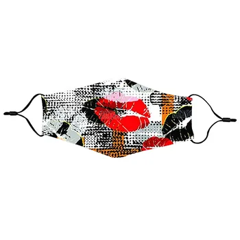 

Sexy Red Lip Print Masks Multicolor Protective Mouth Mask Unisex Cotton Face Mask Adjustable For Cycling Camp Mask Mascarilla