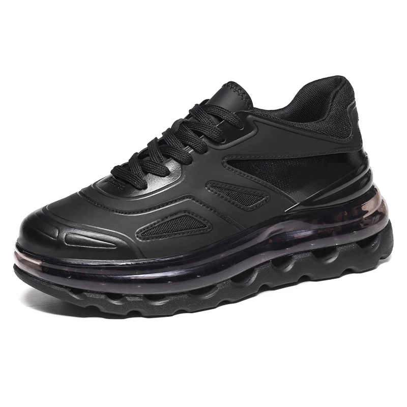 Повседневное мужские легкие кроссовки для бега; мужская обувь с сеточкой, спортивный, из дышащей ткани мужские кроссовки 9908 обувь на плоской подошве; Уличная обувь; летние кроссовки - Цвет: Черный