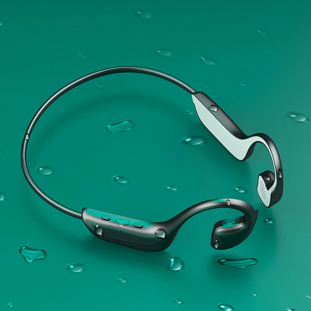 TATING Bone Conduction Wireless Bluetooth Earphone Suitable For Xiaomi Huawei Apple Sports Waterproof Headset With Microphone