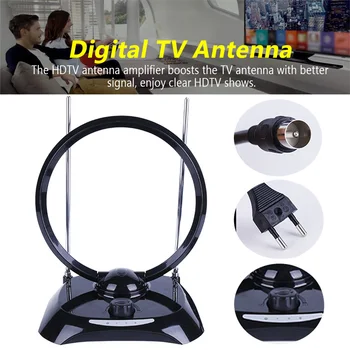 

Indoor Antenna For Digital TV VHF UHF With Amplifier Signal Booster Indoor Antenna Receiver HD