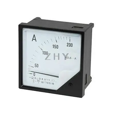 

Plastic Shell AC 0-200A Range Analog Panel Meter Amperemeter 42L6-A