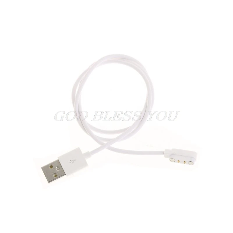 W Универсальное зарядное устройство для смарт-часов USB кабель для зарядки 2 pin 4 мм зажим умный Браслет провод для зарядного устройства - Цвет: W